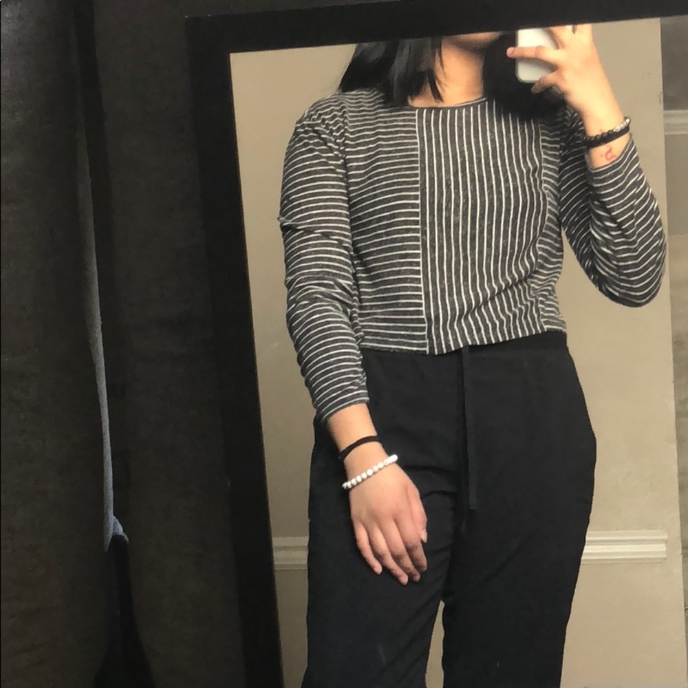 Striped Crop Long Sleeve